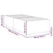 vidaXL Engineered wood Twin Bed Frame in Black
