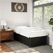 vidaXL Engineered wood Twin Bed Frame in Black