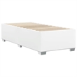 vidaXL Twin XL Faux leather Bed Frame in White