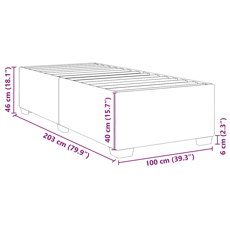 vidaXL Twin XL Faux leather Bed Frame in White