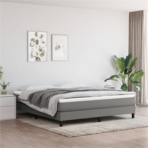 vidaXL Full Engineered Wood Bed Frame in Dark Grey
