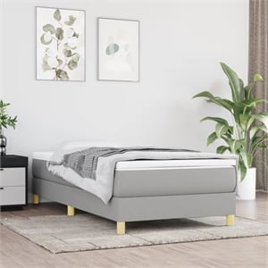 vidaXL Twin Engineered wood Bed Frame in Light Grey