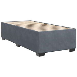 vidaXL Engineered Wood Twin Bed Frame in Dark Gray