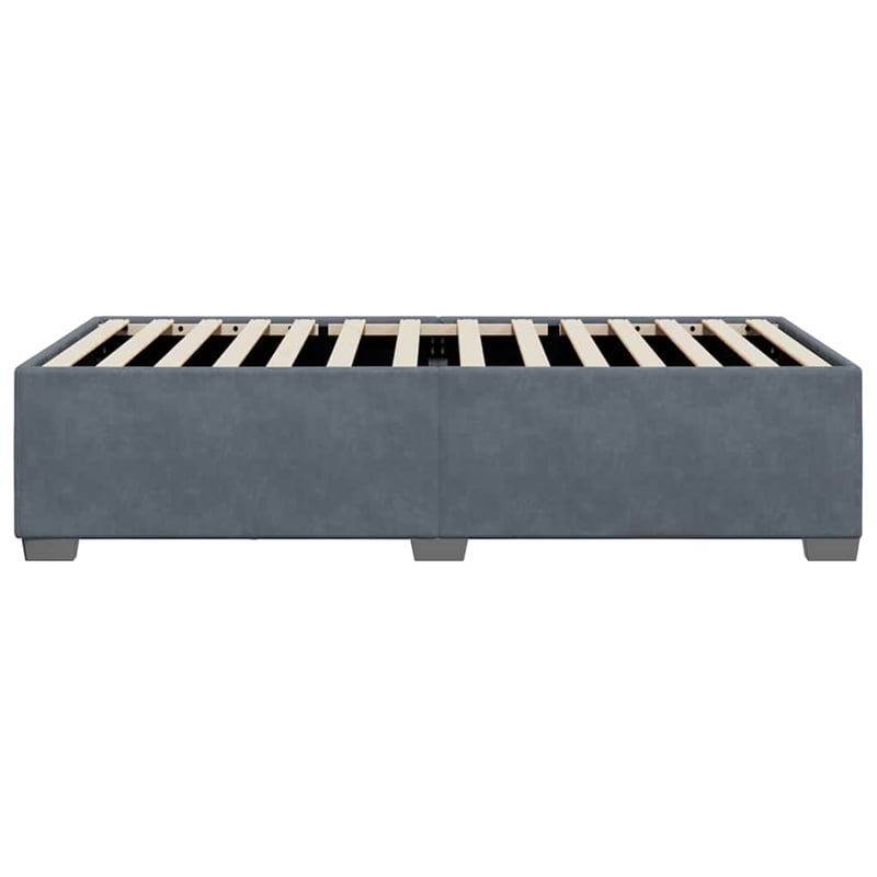 vidaXL Engineered Wood Twin Bed Frame in Dark Gray