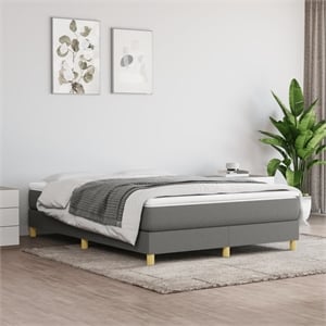 vidaXL Full Engineered Wood Bed Frame in Dark Gray