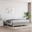 vidaXL King Engineered Wood Bed Frame in Light Gray