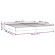 vidaXL King Durable Faux Leather Bed Frame in White