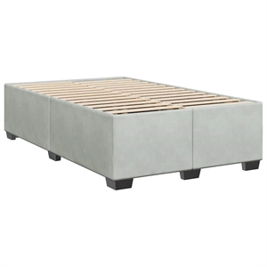vidaXL Full Without Headboard Bed Frame in Light Gray