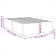 vidaXL Full Without Headboard Bed Frame in Light Gray