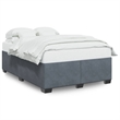 vidaXL Velvet Full Bed Frame in Dark Gray