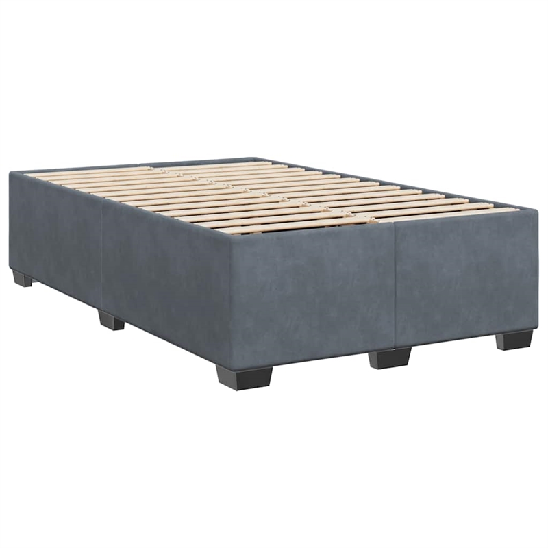 vidaXL Velvet Full Bed Frame in Dark Gray