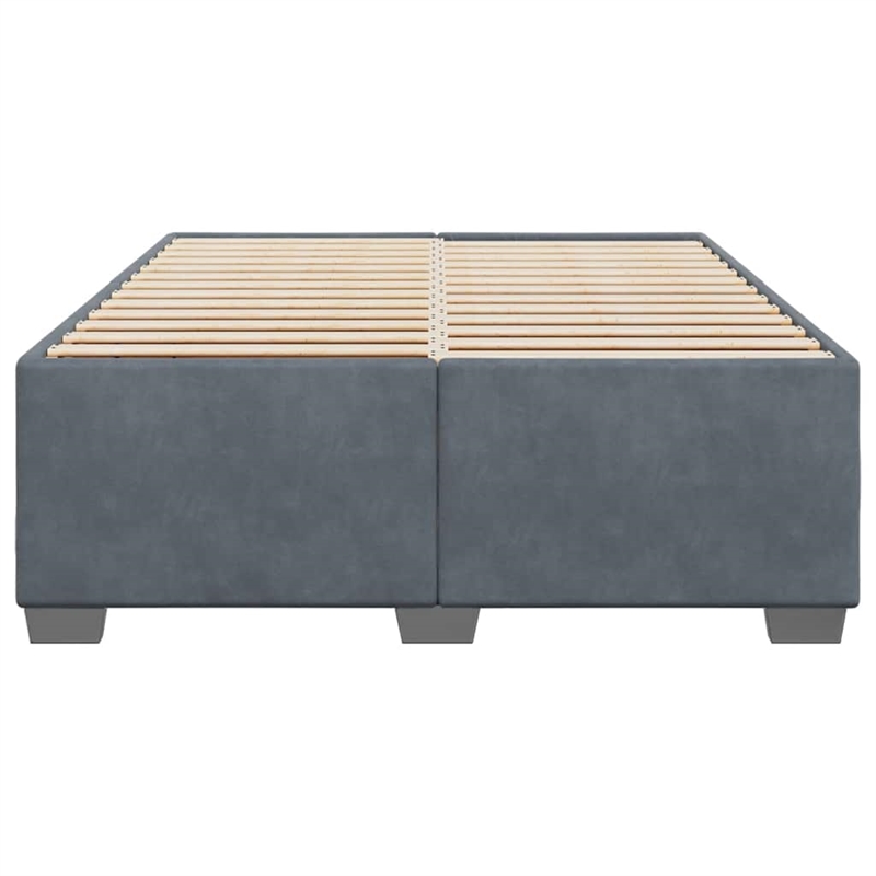 vidaXL Velvet Full Bed Frame in Dark Gray
