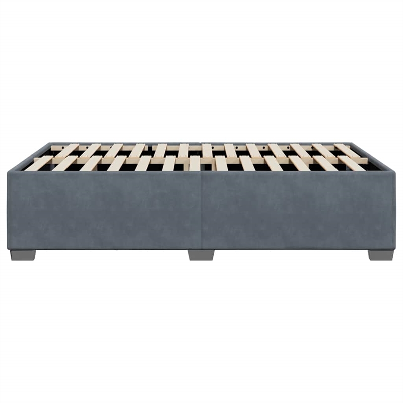 vidaXL Velvet Full Bed Frame in Dark Gray