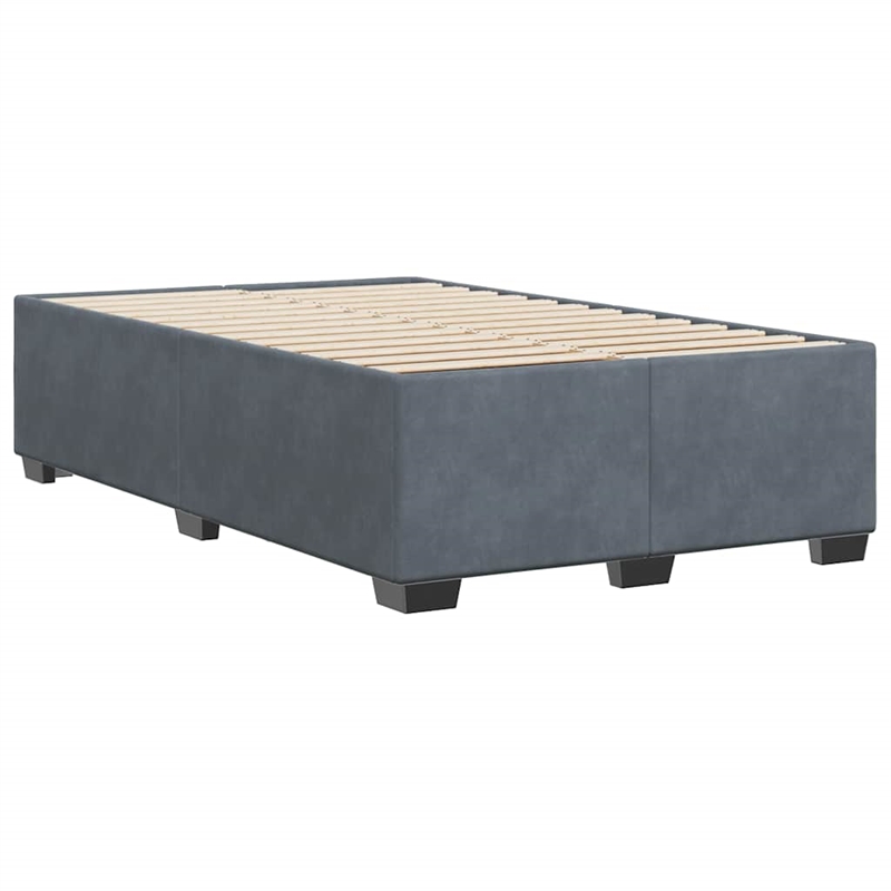 vidaXL Velvet Full Bed Frame in Dark Gray