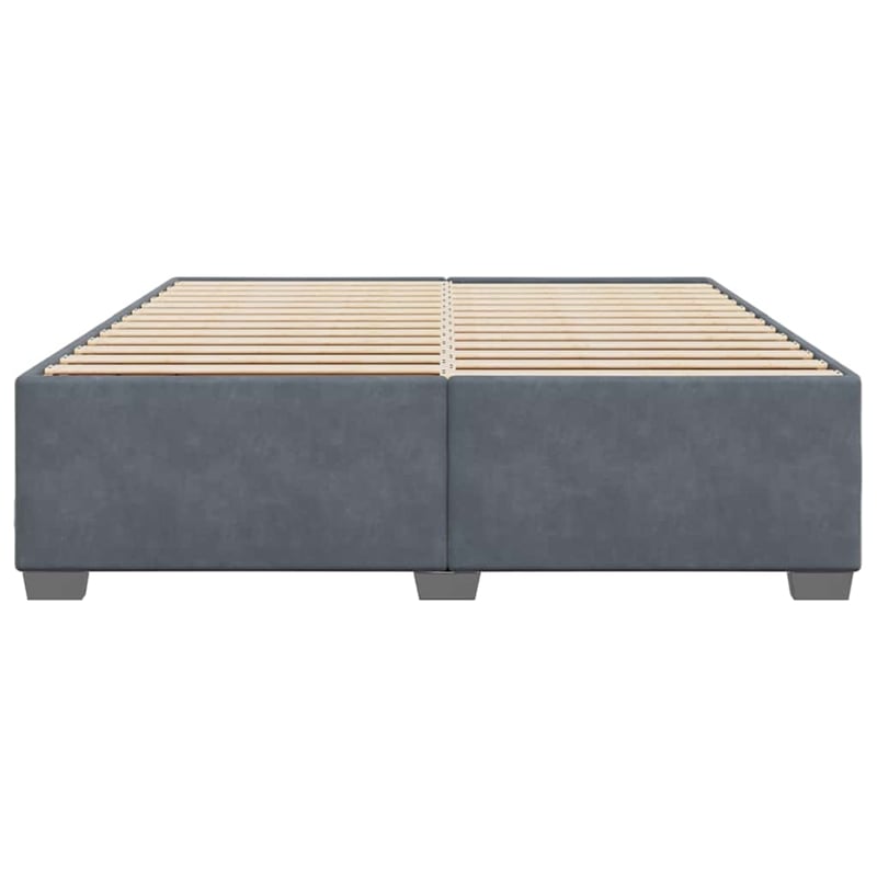 vidaXL Engineered Wood California King Bed Frame in Dark Gray