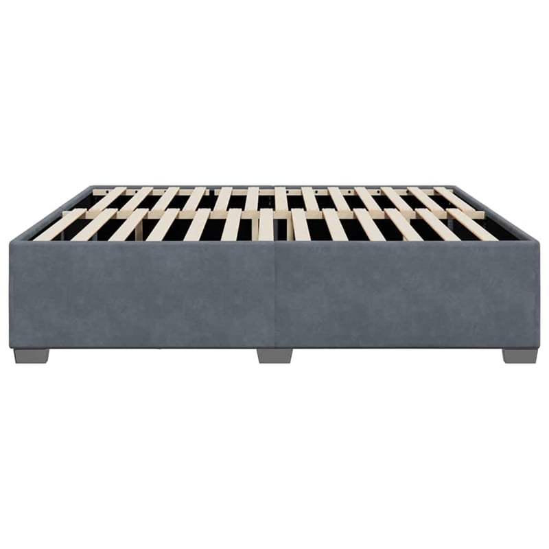 vidaXL Engineered Wood California King Bed Frame in Dark Gray