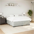 vidaXL Velvet King Bed Frame in Light Gray