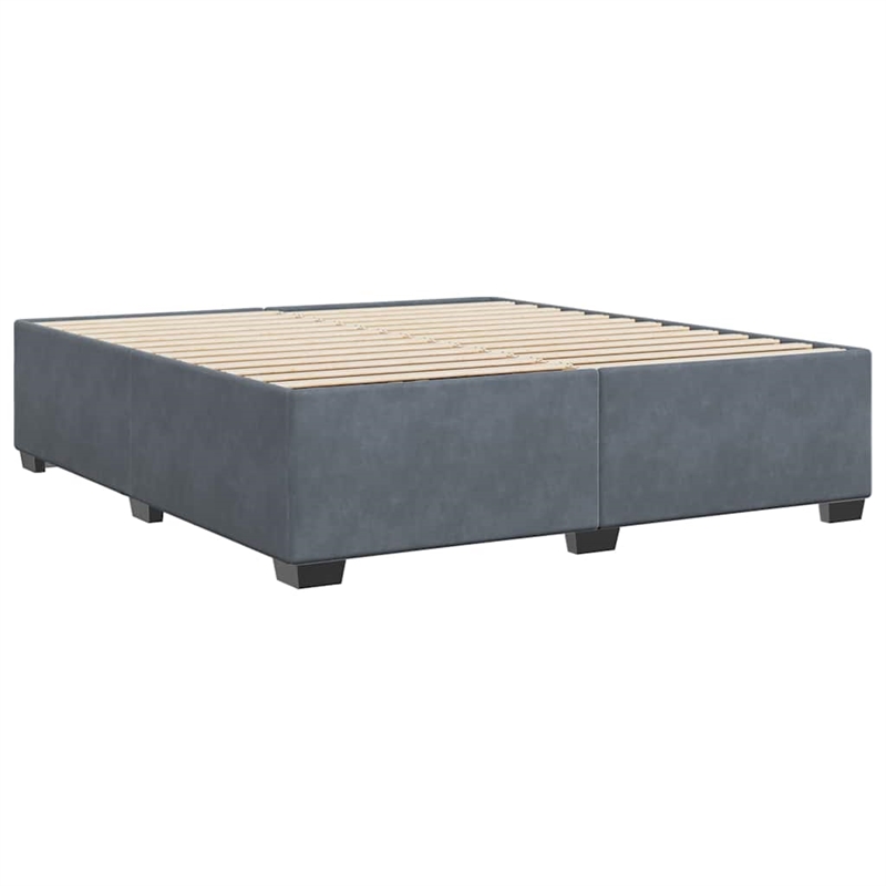 vidaXL Modren King Bed Frame in Dark Gray