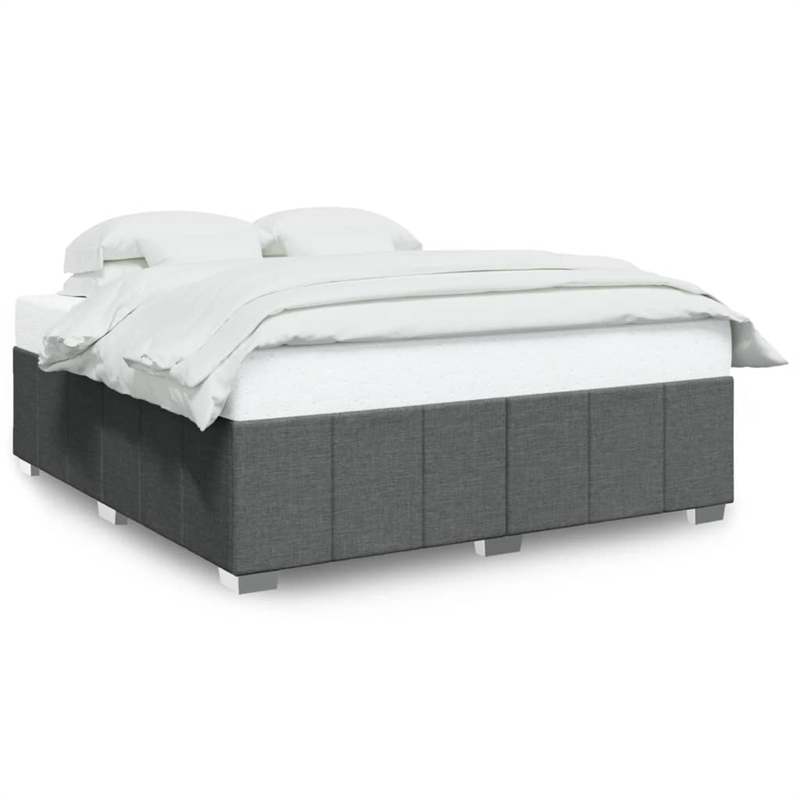 vidaXL Engineered Wood California King Bed Frame in Dark Gray