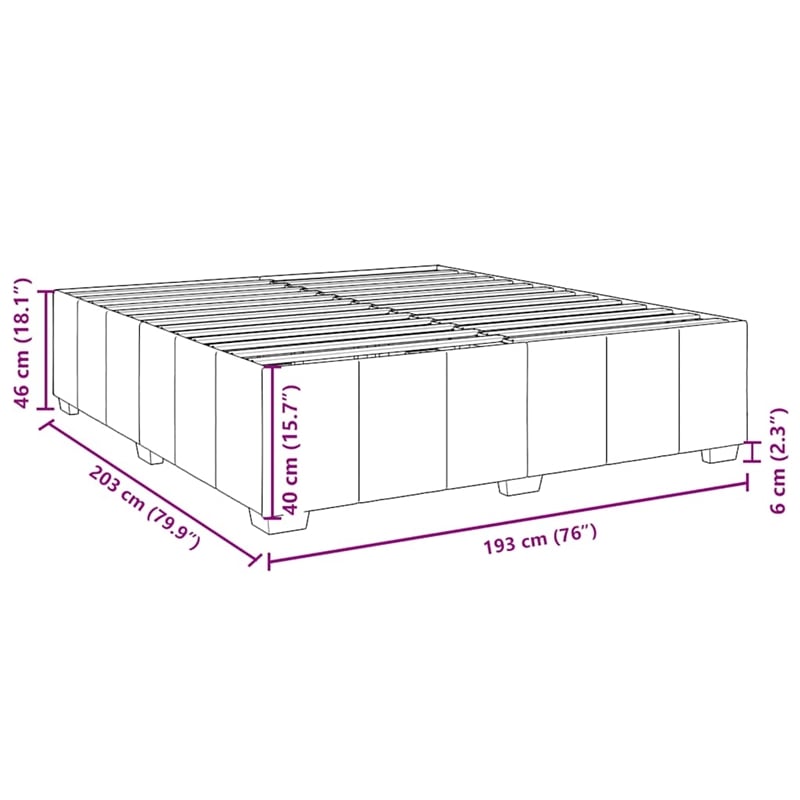 vidaXL King Bed Frame in Light Gray