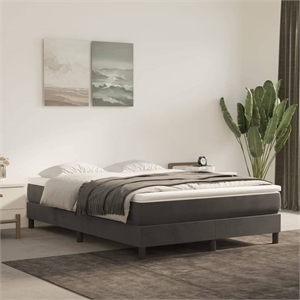 vidaXL Engineered Wood Bed Frame in Dark Grey