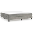 vidaXL Velvet California King Bed Frame without Mattress in Light Gray