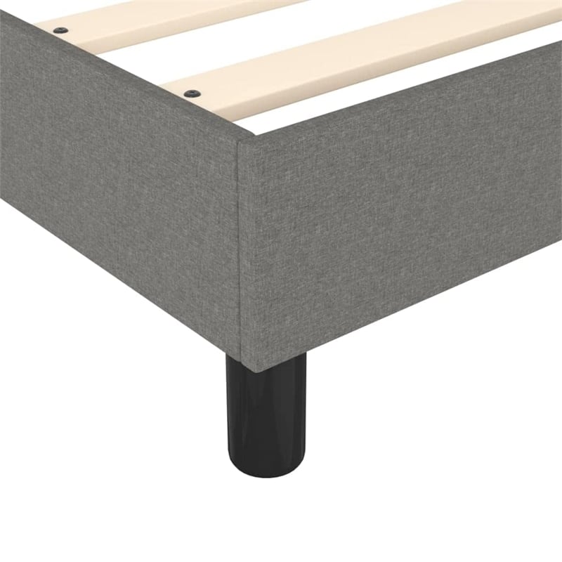 vidaXL Engineered Wood Bed Queen Frame in Dark Grey