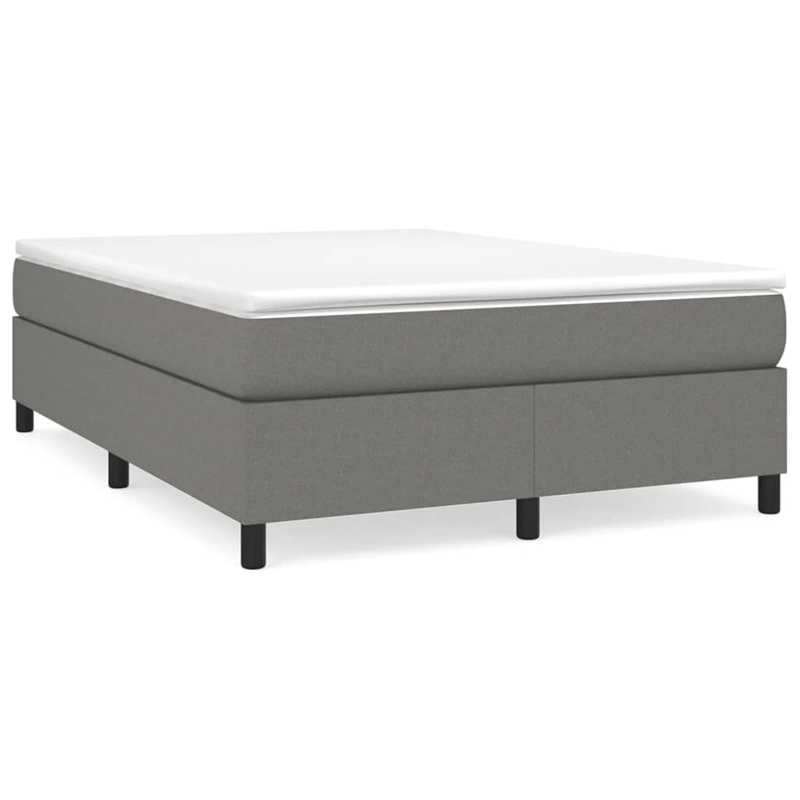 vidaXL Engineered Wood Bed Queen Frame in Dark Grey
