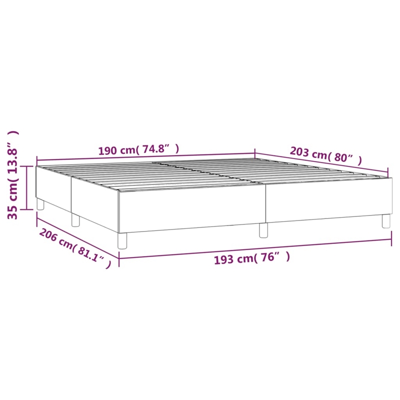 vidaXL Engineered Wood King Bed Frame in Light Grey