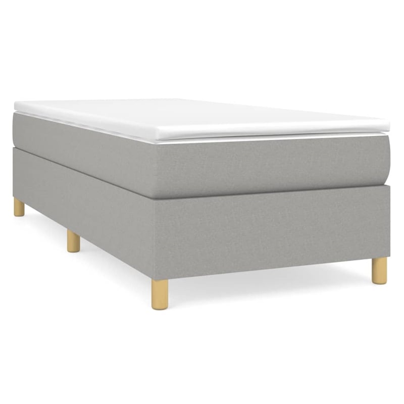 vidaXL Engineered Wood Twin Bed Frame in Light Grey