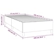 vidaXL Engineered Wood Twin Bed Frame in Dark Gray