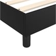 vidaXL Engineered Wood Faux Leather Queen Bed Frame in Black