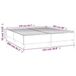 vidaXL Engineered Wood Faux Leather Queen Bed Frame in Black
