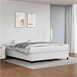 vidaXL King Faux Leather Engineered Wood Bed Frame in White
