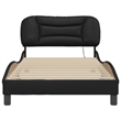 vidaXL Faux leather Twin Bed Frame in Black