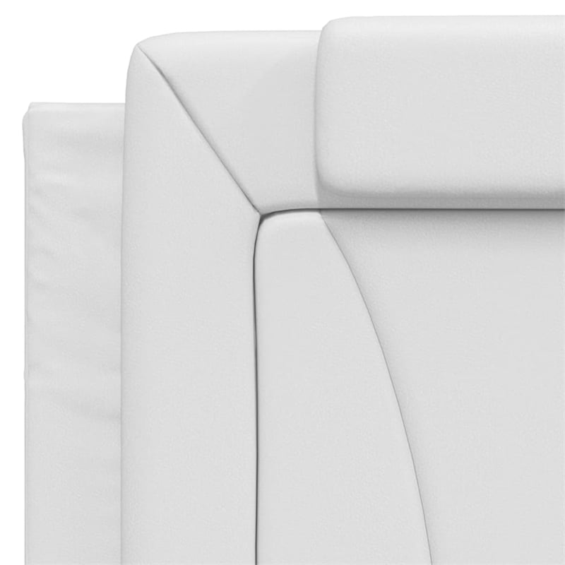 vidaXL Rectangular Twin Bed Frame in White