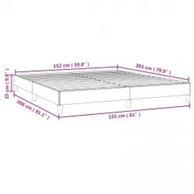 vidaXL Queen Engineered Wood Bed Frame in Light Gray