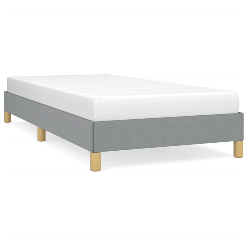 vidaXL Engineered Wood Twin Bed Frame in Light Grey