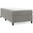 vidaXL Twin XL Engineered Wood Bed Frame in Light Grey