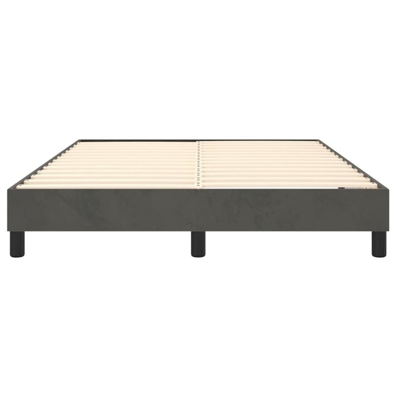 vidaXL Engineered Wood Velvet Bed Frame in Dark Grey