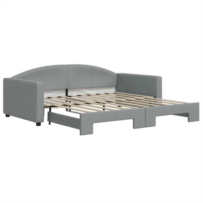 vidaXL Daybed With Trundle in Light Grey