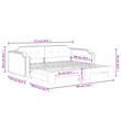 vidaXL Daybed With Trundle in Light Grey