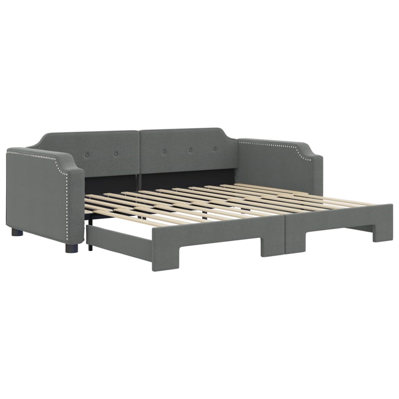 vidaXL Daybed With Trundle in Dark Gray