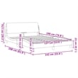 vidaXL Full XL/Double Faux Leather Plywood Bed Frame in Black
