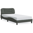 vidaXL Twin Solid Pine Wood Bed Frame in Dark Grey