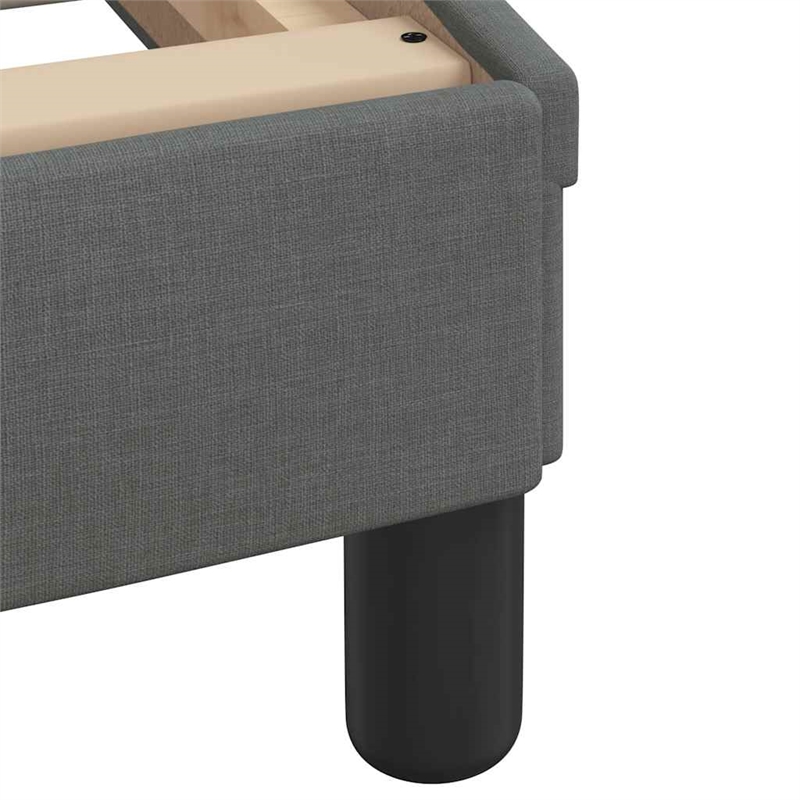 vidaXL Twin Solid Pine Wood Bed Frame in Dark Grey
