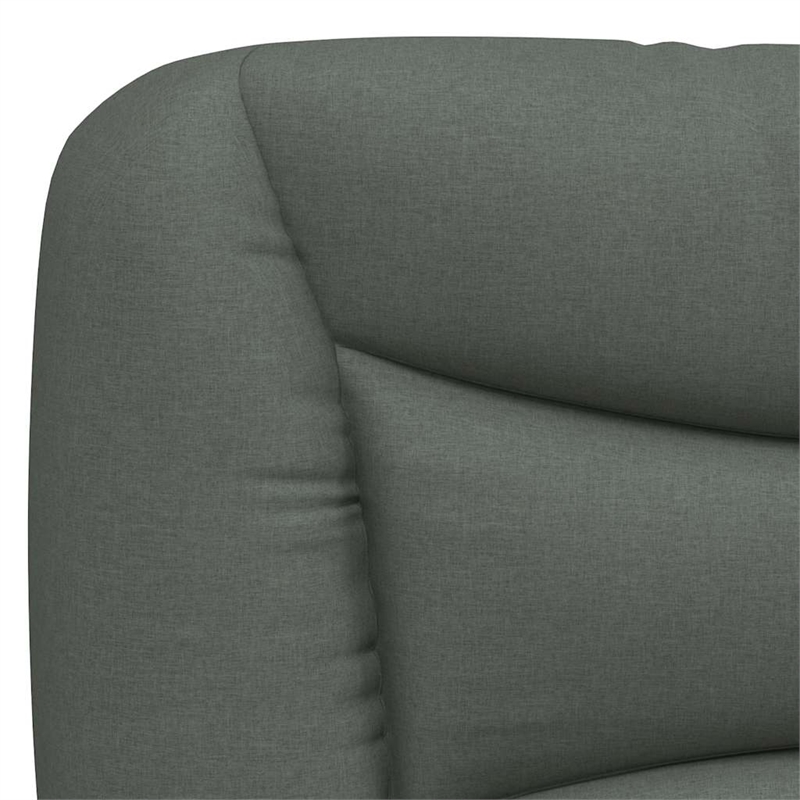 vidaXL Polyester Upholstery Full Bed Frame Dark Grey
