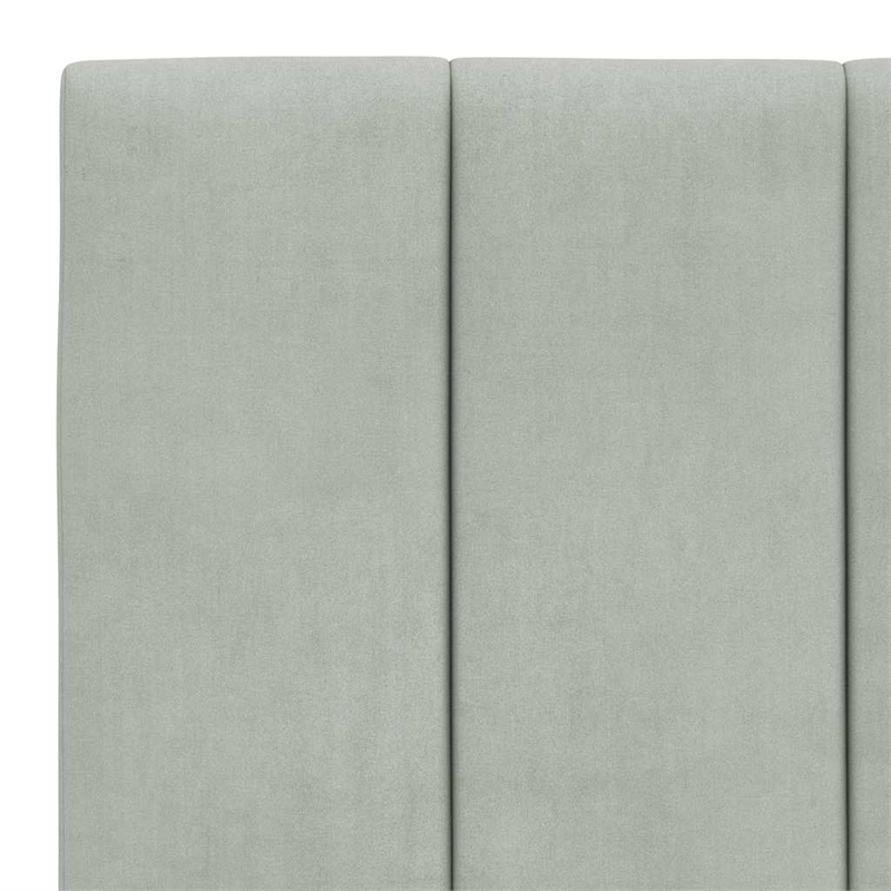 vidaXL Twin XL Engineered Wood Bed Frame in Light Gray