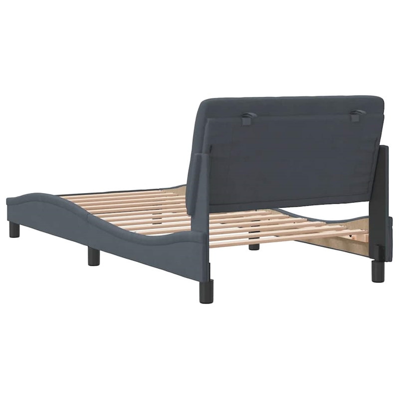 vidaXL Engineered Wood Twin XL Bed Frame in Dark Gray