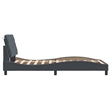vidaXL Engineered Wood Twin XL Bed Frame in Dark Gray
